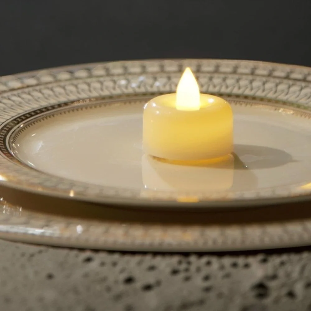 Battery Operated Tea Lights Candles 12 Pack Flameless LED for Wedding Festival